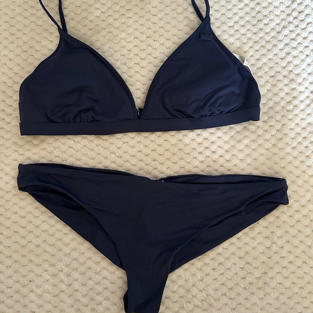 Roxy navy blue bikini set